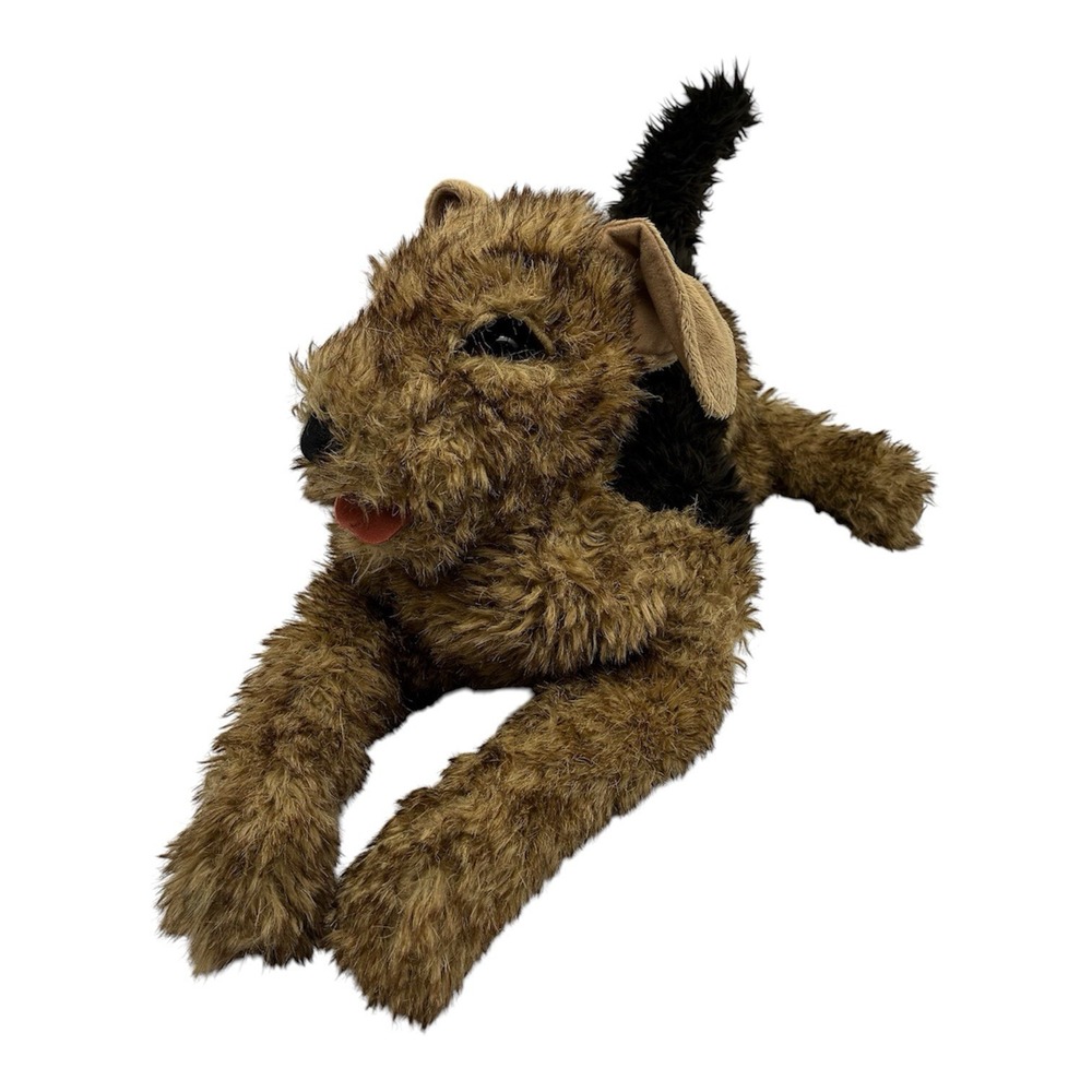 Folkmanis Airedale Terrier #2993 20" Full Body Dog Hand Puppet Brown & Black